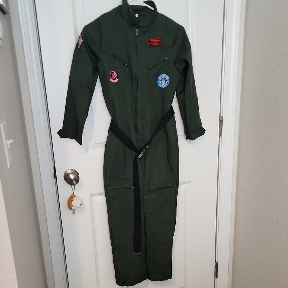 Goose Green Flight Suit with Patches